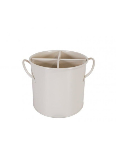 Porte-ustensiles rose 14x13 cm Isabelle Rose - crème