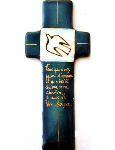 Croix de l'Esprit Saint 17X7,7cm - EMAUX DU LIBAN