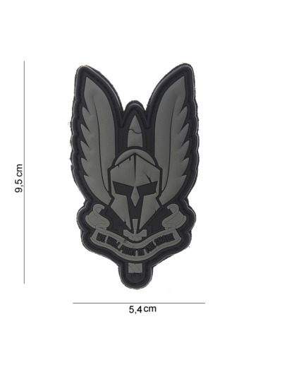 Patch 3D PVC Spartiate (noir)