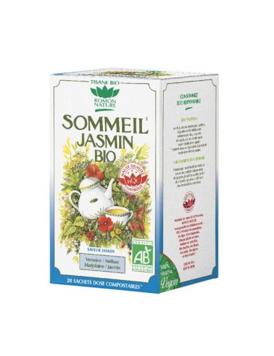 Tisane Sommeil Jasmin bio 20 sachets