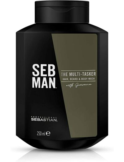 SEB MAN - The Multi-Tasker - 3en1 Gel Nettoyant Corps, Cheveux et Barbe Gel 250ml