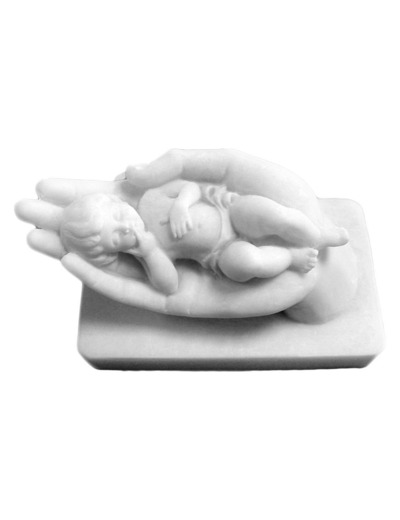 Rêve d'Enfant - Statue en albâtre 13cm -Blanc