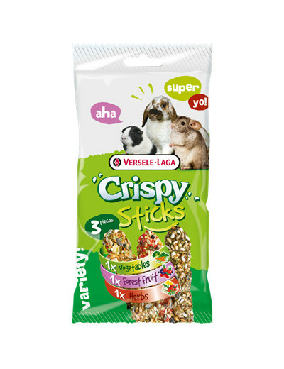 Crispy Sticks grands rongeurs pack herbivores - 3x55g