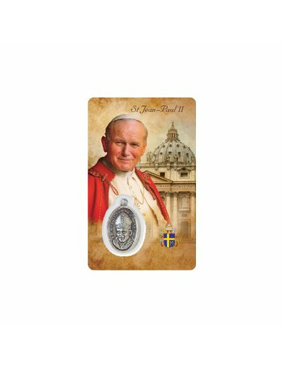 Carte-prière avec insertion SAINT JEAN-PAUL II- anglais