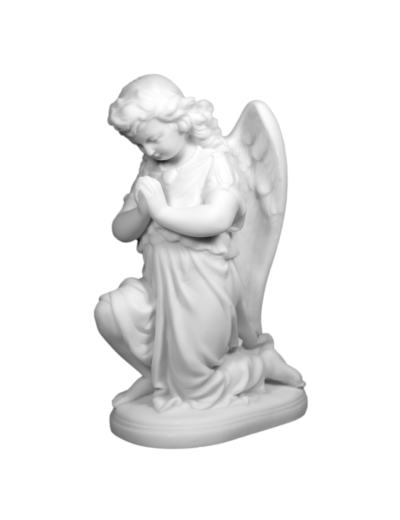 Statue en albâtre 27cm - ANGE EN PRIERE