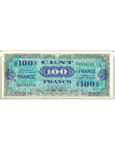 FRANCE 100 FRANCS Type FRANCE 1945 SERIE X GRAND X SUP 216