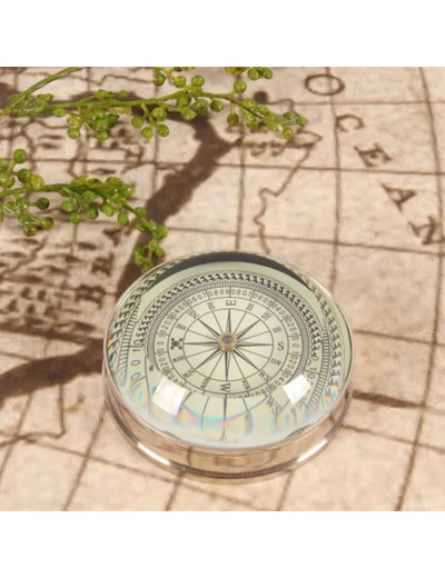 Boussole verte laiton 4x8x8cm