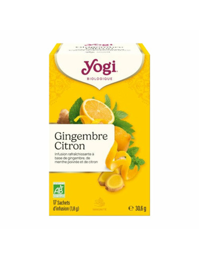 Infusion Gingembre Citron Yogi Tea, 17 sachets