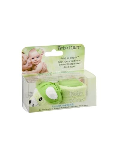 Bobo l'ours cube froid anti bosse Vert