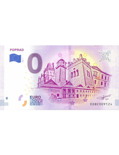 SLOVAQUIE 2018-1 POPRAD BILLET SOUVENIR 0 EURO TOURISTIQUE NEUF