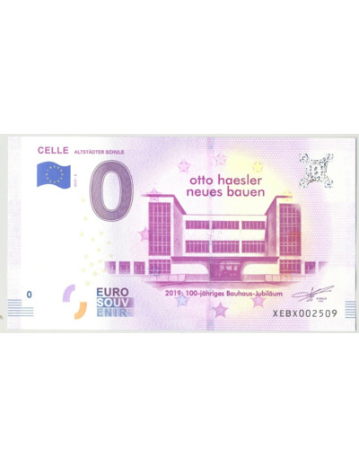 ALLEMAGNE 2019-2 CELLE BILLET SOUVENIR 0EURO TOURISTIQUE  NEUF