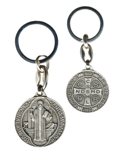 Porte-Clefs Saint Benoît en Métal 38mm