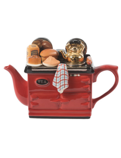 Théière excentrique anglaise cuisinière AGA rouge