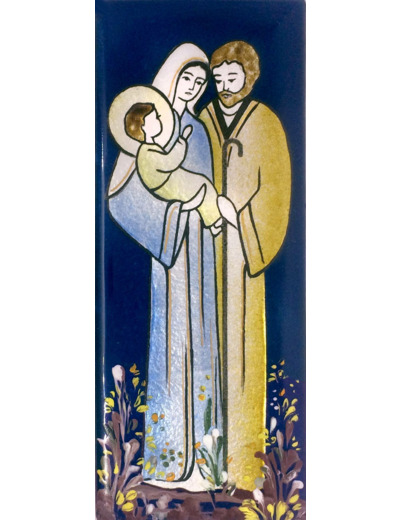 Sainte Famille 15,5X6,5cm - EMAUX DU LIBAN
