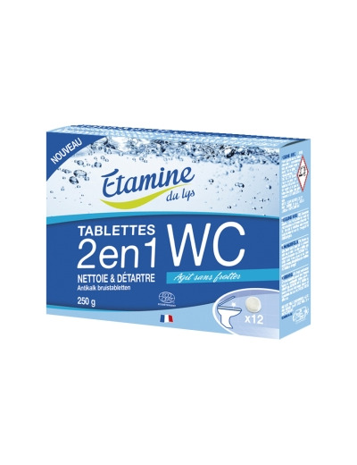 12 Tablettes WC 2 en 1