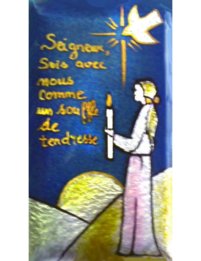 Flamme et foi fille 7X4cm - EMAUX DU LIBAN