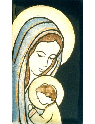 Mère et Fils 9,5X5,5cm - EMAUX DU LIBAN