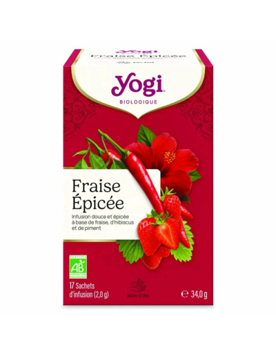Tisane Fraise Épicée Bio 17 Sachets – Yogi Tea