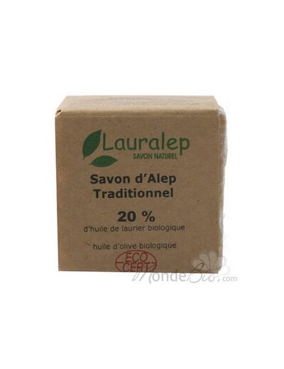 Le savon d'Alep traditionnel 20% d'huile de laurier 200g