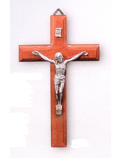 Crucifix 15cm BOIS christ métal