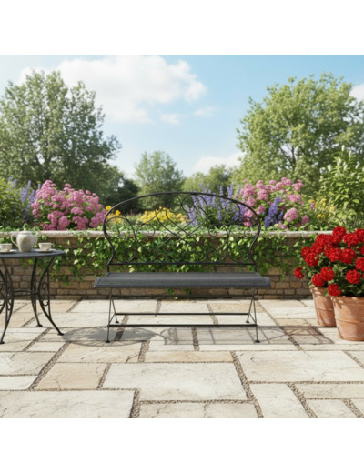 Banc de jardin fer Voluptua 109x53x101cm