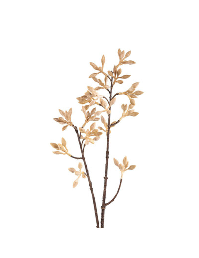 Fleur Artificielle Brindille Firmiana Beige en Polyester Haute Tige 79cm