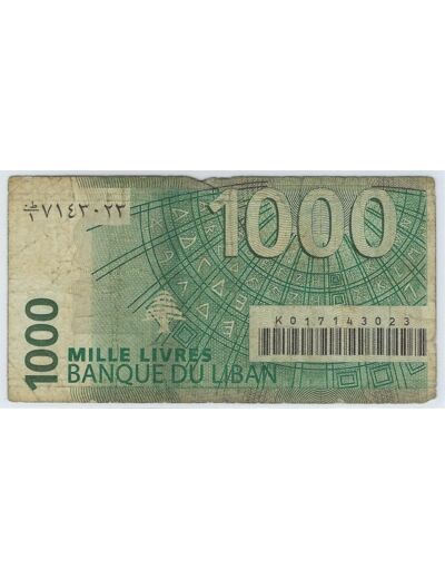 LIBAN 1000 LIVRES 2004 SERIE K01 TB+