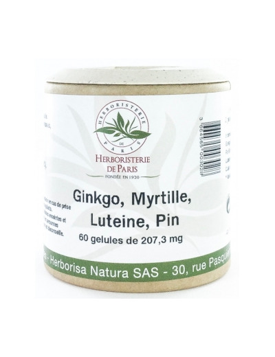 Ginkgo Myrtille Lutéine OPC Zéaxanthine 60 Gélules