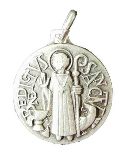 Médaille 18mm en Métal Argenté - BENOIT MODERNE