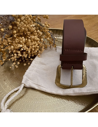 Ceinture en cuir Camel