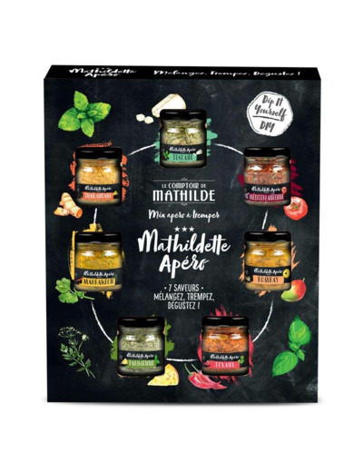 Coffret Mathildette Apéro 7 Saveurs 2X20G, 10G, 15G, 16G, 2X8G