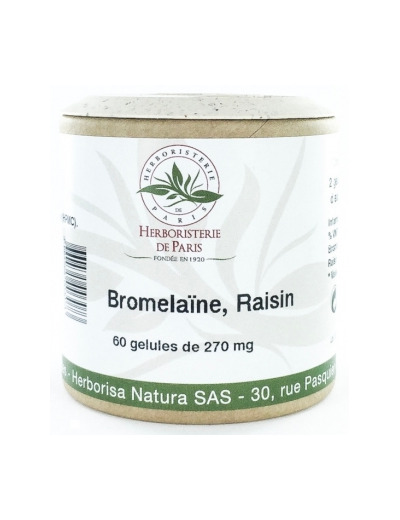 Bromélaine Marc de raisin 60 Gélules