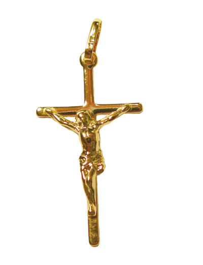 Croix en Plaqué Or 25mm - CHRIST