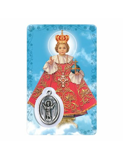 Carte-prière avec insertion JESUS DE PRAGUE - italien