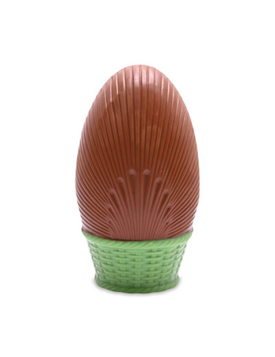 Oeuf Panier Chocolat Lait - H 15cm