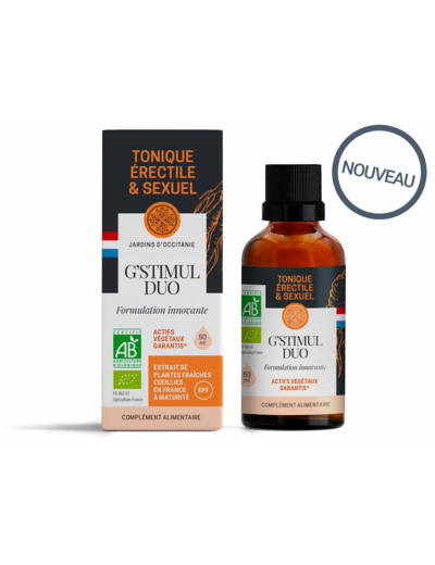 G'stimul duo-Tonique érectile et sexuel-50ml-Jardins d'Occitanie