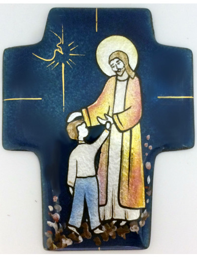 Chemin Garçon  9,4X7,5cm - EMAUX DU LIBAN