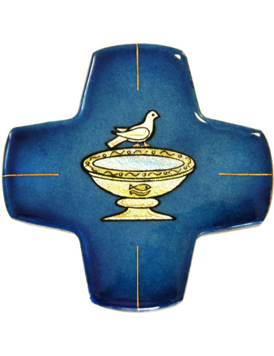 Baptistère de Ravenne 9,7X9,7cm - EMAUX DU LIBAN