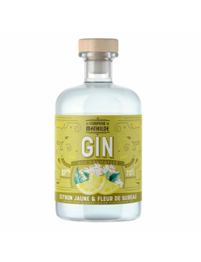 Gin Aromatisé Citron Jaune et Fleur De Sureau - 70 CL 37.5°