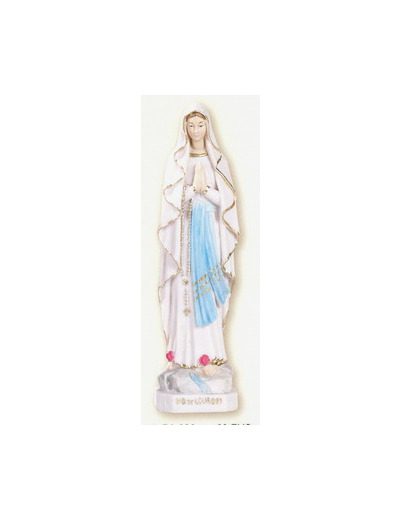 Vierge de Lourdes 17 cm polychrome peinte main PVC