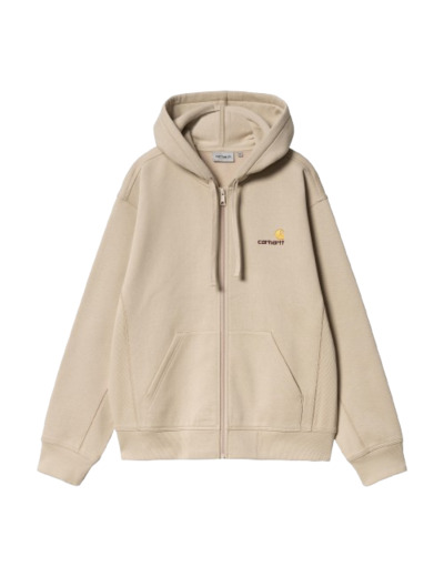 Sweat Zippé Capuche CARHARTT WIP American Script Fleur De Sel