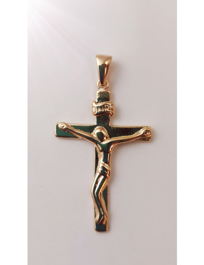 Croix en Plaqué Or 23x34mm - CHRIST