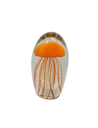 Boule sulfure méduse orange 8x14cm