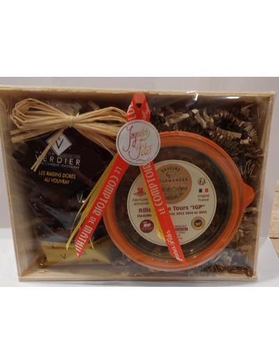 Coffret Rillettes de Tours IGP et Raisins Vouvray
