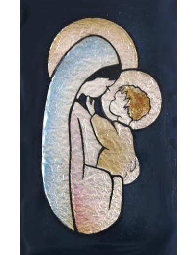 Vierge ovale 9,5X5,5cm - EMAUX DU LIBAN