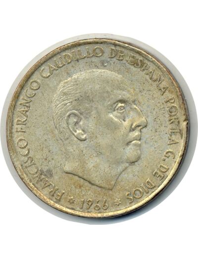 ESPAGNE 100 PESETAS CAUDILLO 1966 (68) TTB (W797)