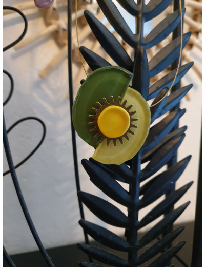 COLLIER GRAND SOLEIL JAUNE