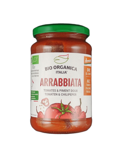 Sauce Arrabbiata Tomates et Piment Doux 345g Bio