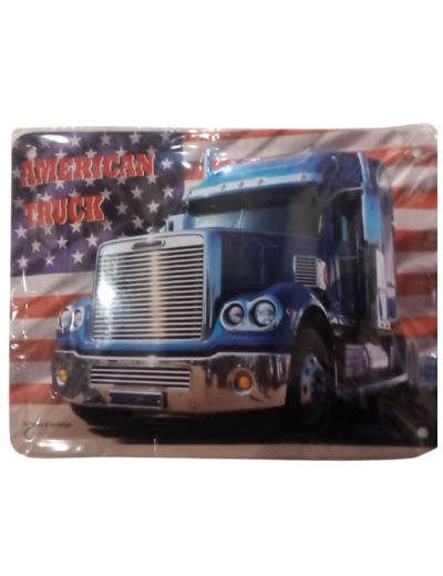 Plaque métal American Truck - Camion Americain - 15 x 20 cm.