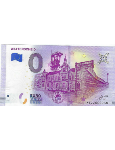 ALLEMAGNE 2019-1 WATTENSCHEID BILLET SOUVENIR 0 EURO TOURISTIQUE  NEUF